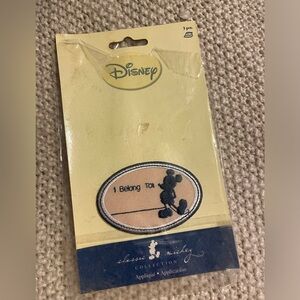 Disney Character Applique Patch in navy blue and tan